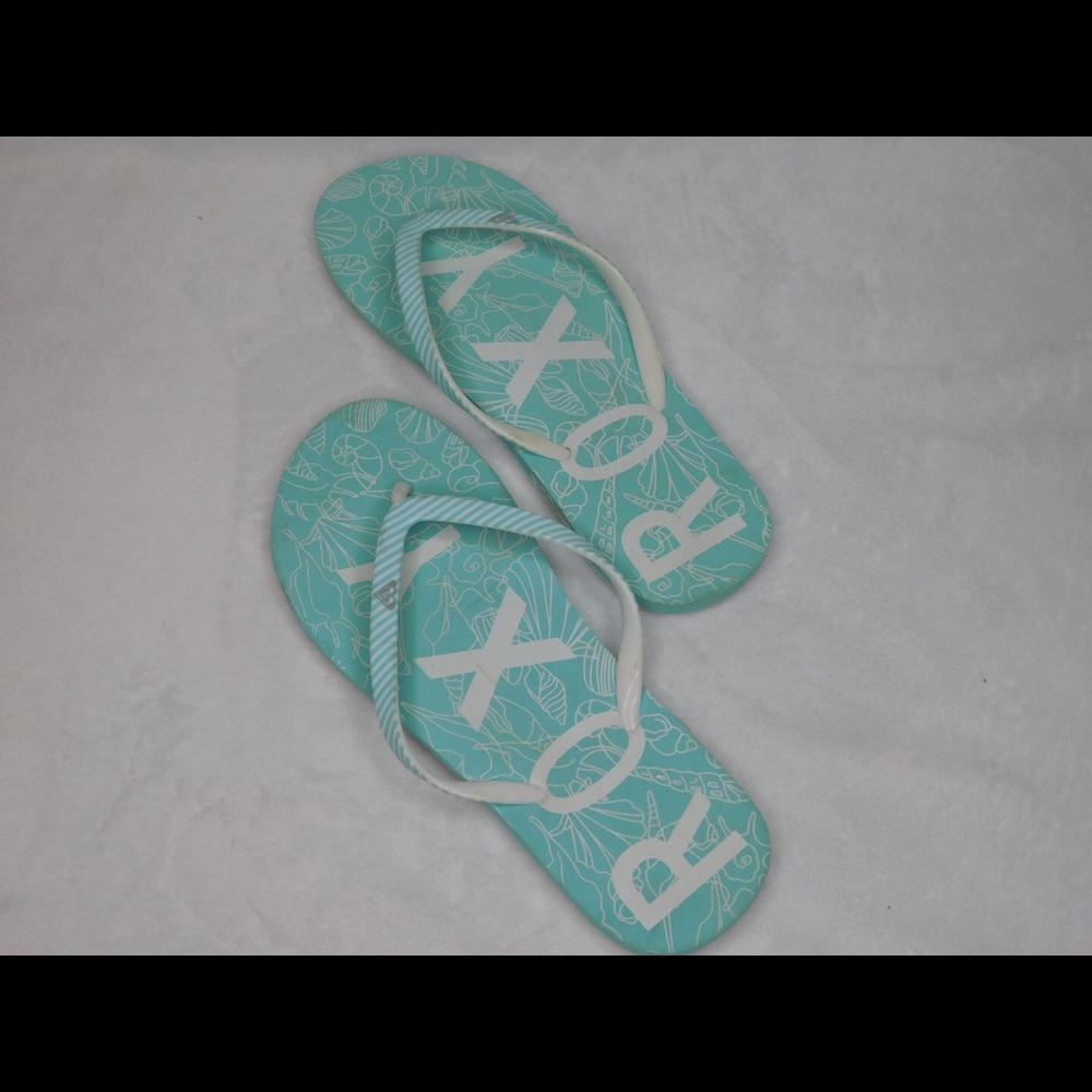 Blue and white Roxy Sandals